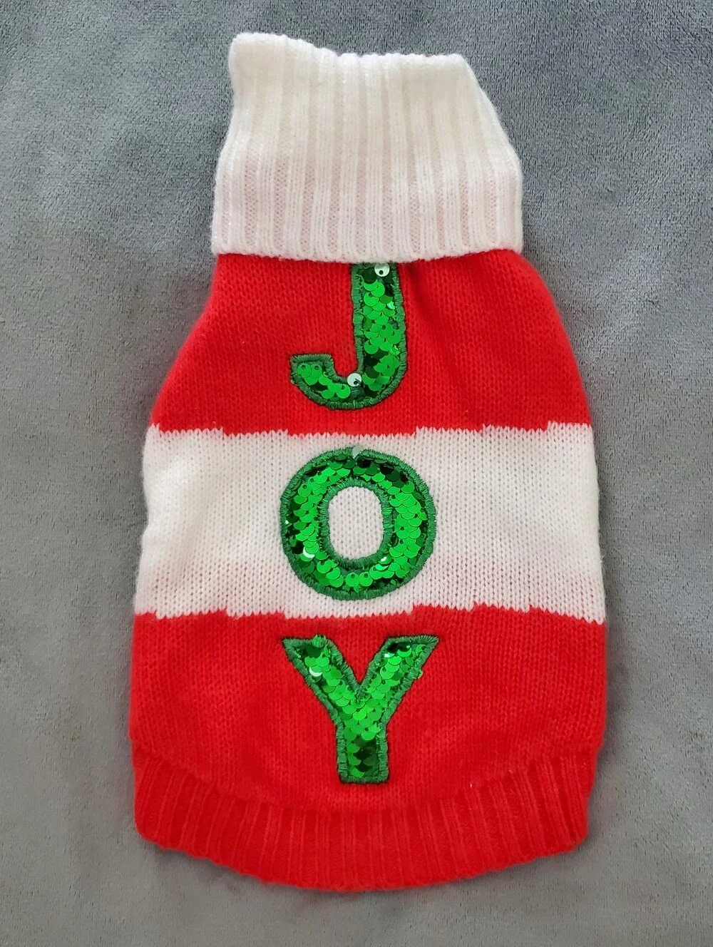 JOY Red And White SMALL Dog Sweater